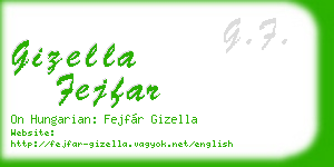 gizella fejfar business card
